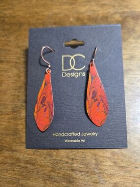 Red Teardrop Earrings - Handcrafted Women’s Jewelry